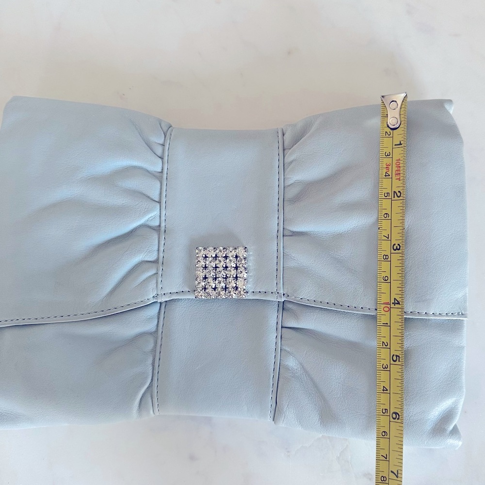 Gorgeous baby Blue leather clutch! Mint condition!!! - Picture 5 of 6
